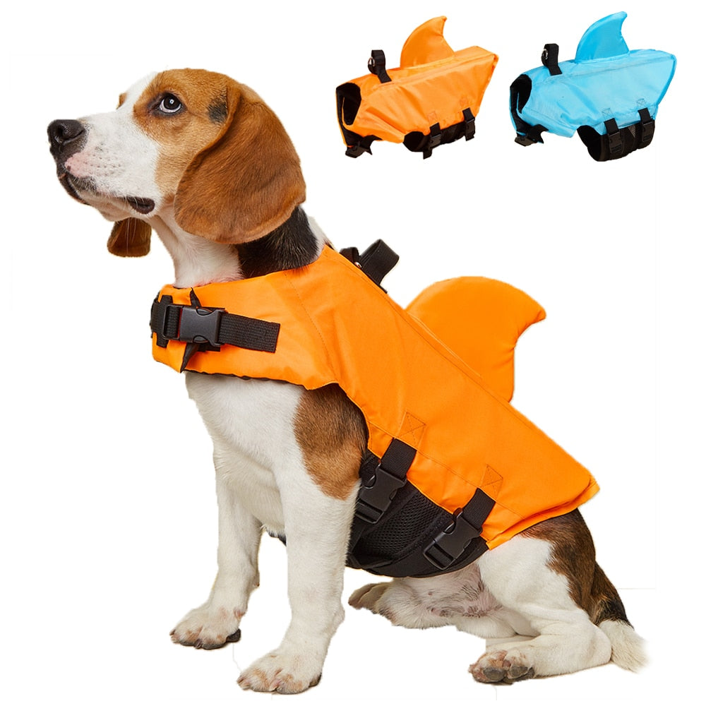 Shark Dog Life Jacket Enhanced Buoyancy Small Dogs Swimming Clothes Safety Vest with Handle for Medium Large Dogs Surfing - Urban Pet Plaza 