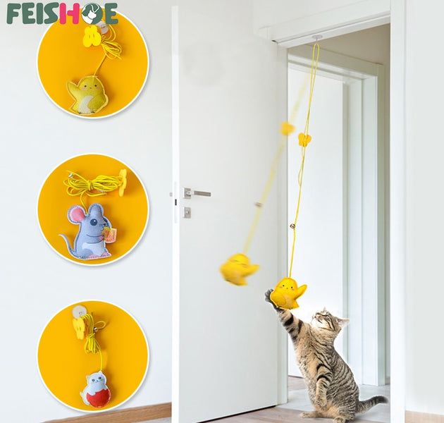 Interactive Cat Toy Hanging Simulation Cat Toy Funny Self-hey Interactive Toy for Kitten Playing Teaser Wand Toy Cat Supplies - Urban Pet Plaza 