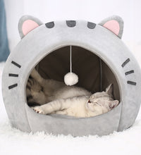 Super Cat Bed Warm Pet House Kitten Cave Cushion Cat House Warm Sleeping Dog Basket Tent Small Dog Mat Supplies Bed For Cats - Urban Pet Plaza 