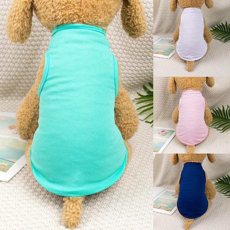 Dog Vest Small Dog Clothing Puppy Pet Cat T-shirt Thin Section Breathable Bottoming Puppy Shirt Soft Leisure Cat Vest - Urban Pet Plaza 