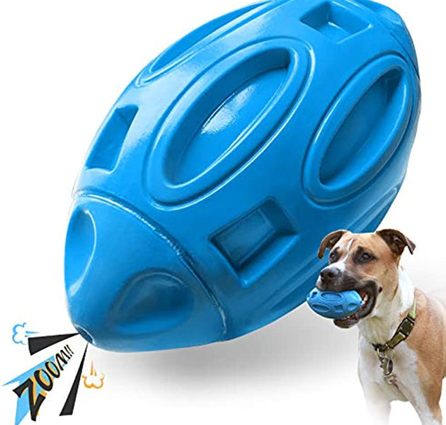 Squeaky Dog Toys for Aggressive Chewers Rubber Puppy Chew Ball Teeth grinding cleaning Durable Pet Toy for Medium Large Breed - Urban Pet Plaza 